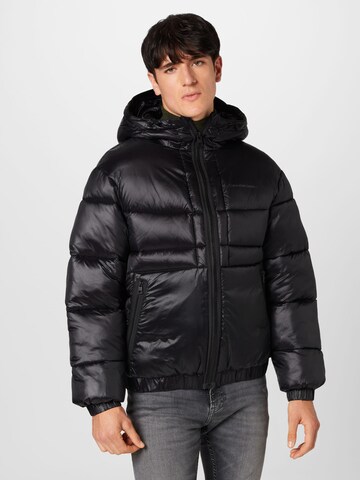 Calvin Klein Jeans Winterjas in Zwart: voorkant