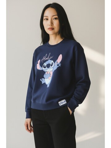 Disney Lilo & Stitch Sweatshirt 'Aloha'‌ in Blau: Vorderseite