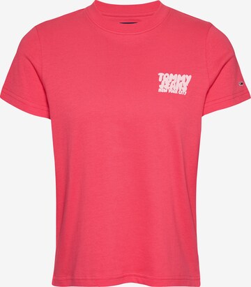 T-shirt Tommy Jeans en rouge : devant