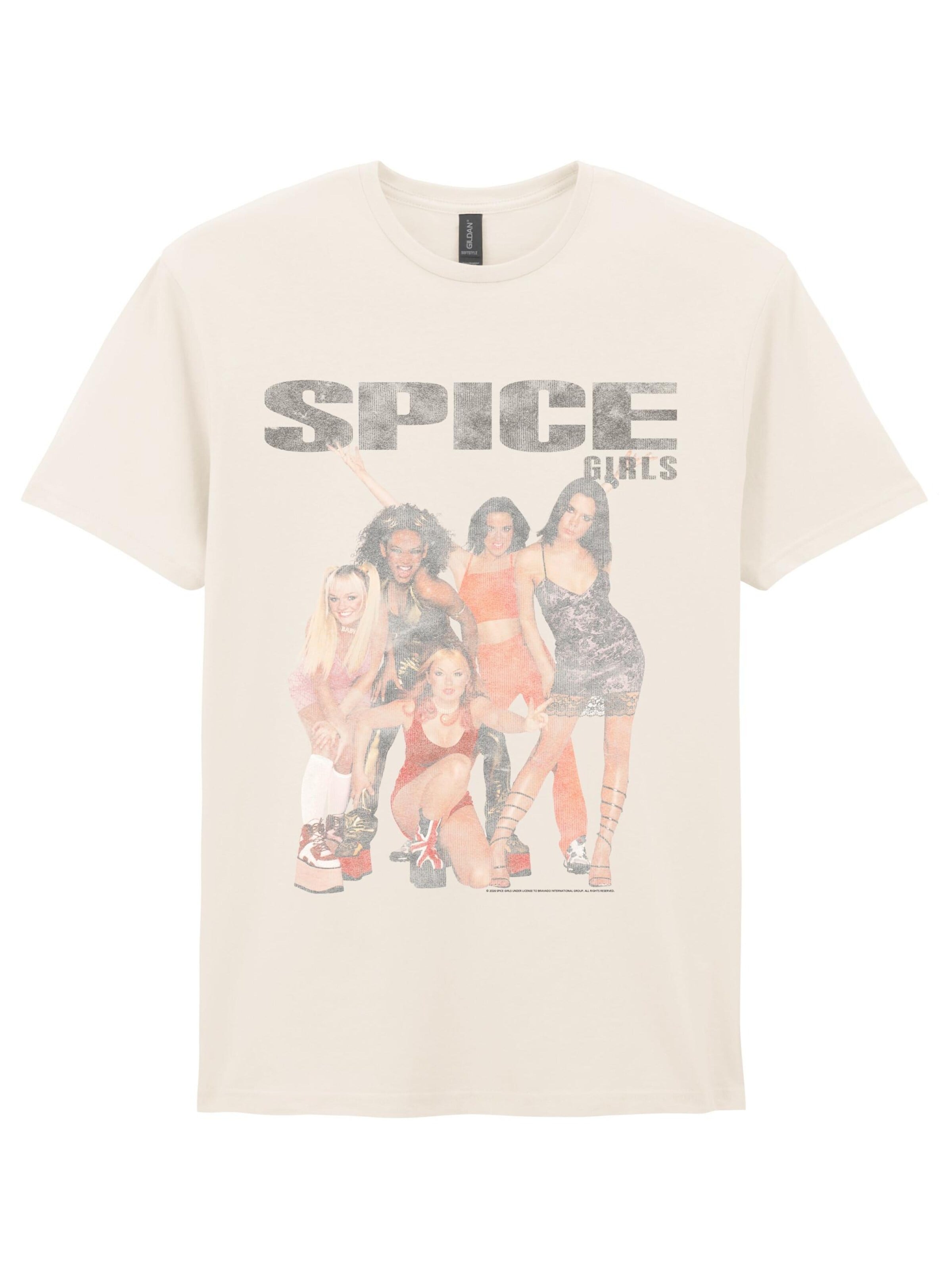 T-Shirt 'Spice Girls Squad Vintage T-Shirt' Rockshirts en blanc : devant