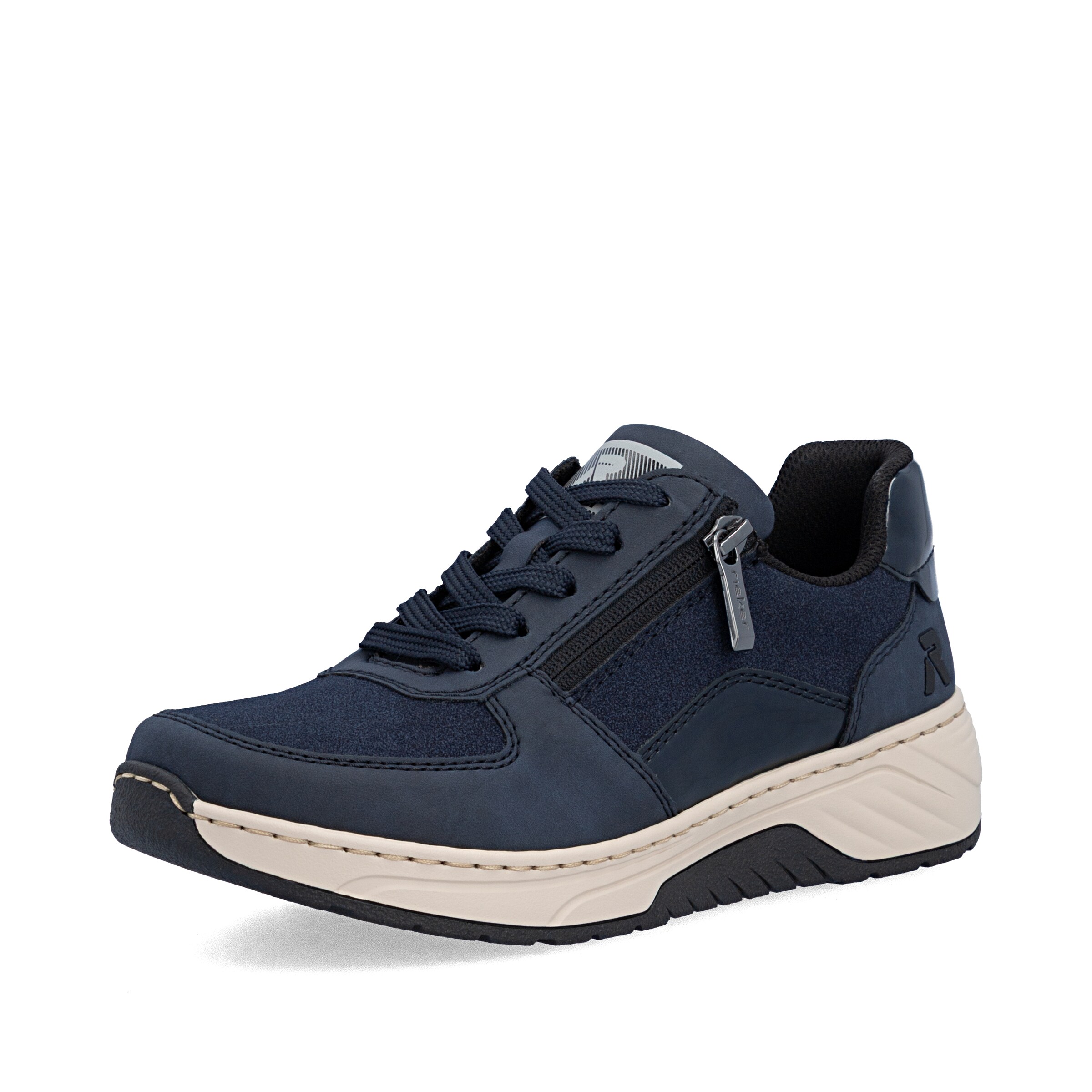Chaussure de sport à lacets Rieker en bleu : devant