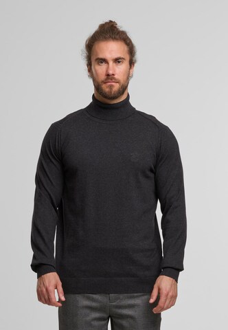 INDICODE JEANS Sweater 'Van Paul' in Black: front