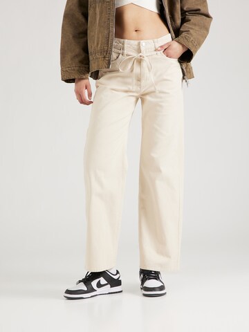 Monki Loosefit Nadrág - bézs: elől