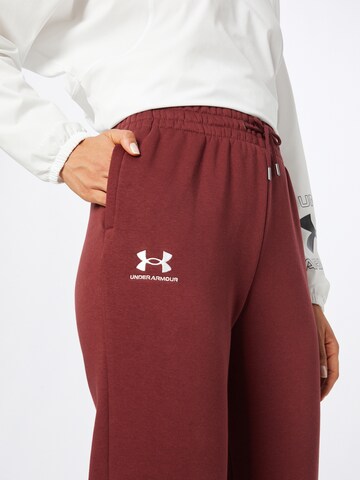 Tapered Pantaloni sport 'Essential' de la UNDER ARMOUR pe roșu