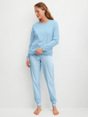 CALIDA Pyjama 'Cotton Special'‌‌‌‌‌‌‌ in Blau: Vorderseite
