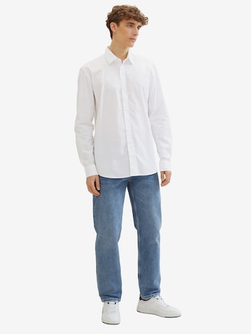 TOM TAILOR DENIM Regular fit Business Shirt in White