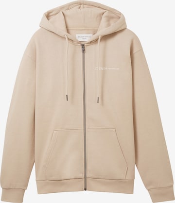 TOM TAILOR Sweatjakke i beige: forside