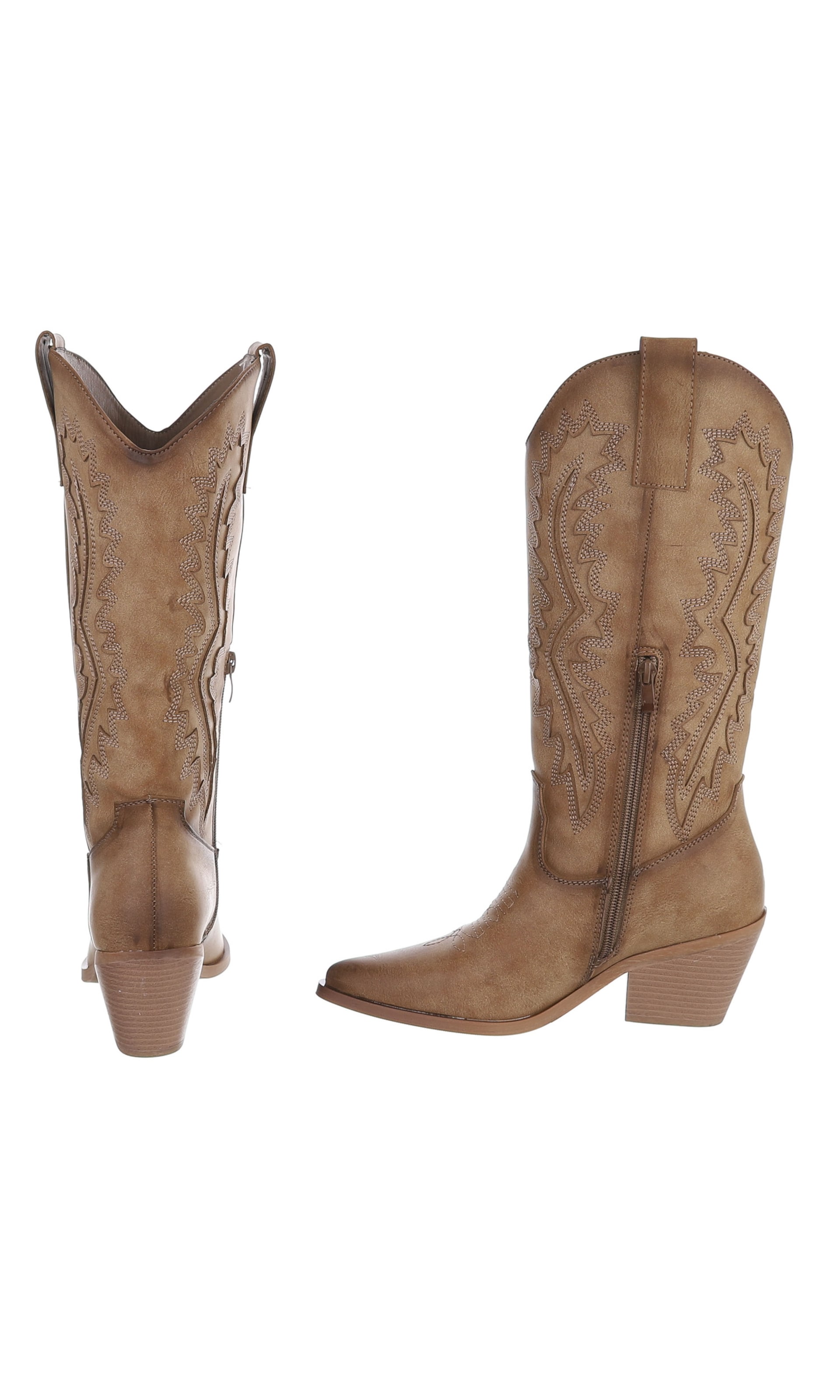 Ital-Design Cowboy Boots in Brown