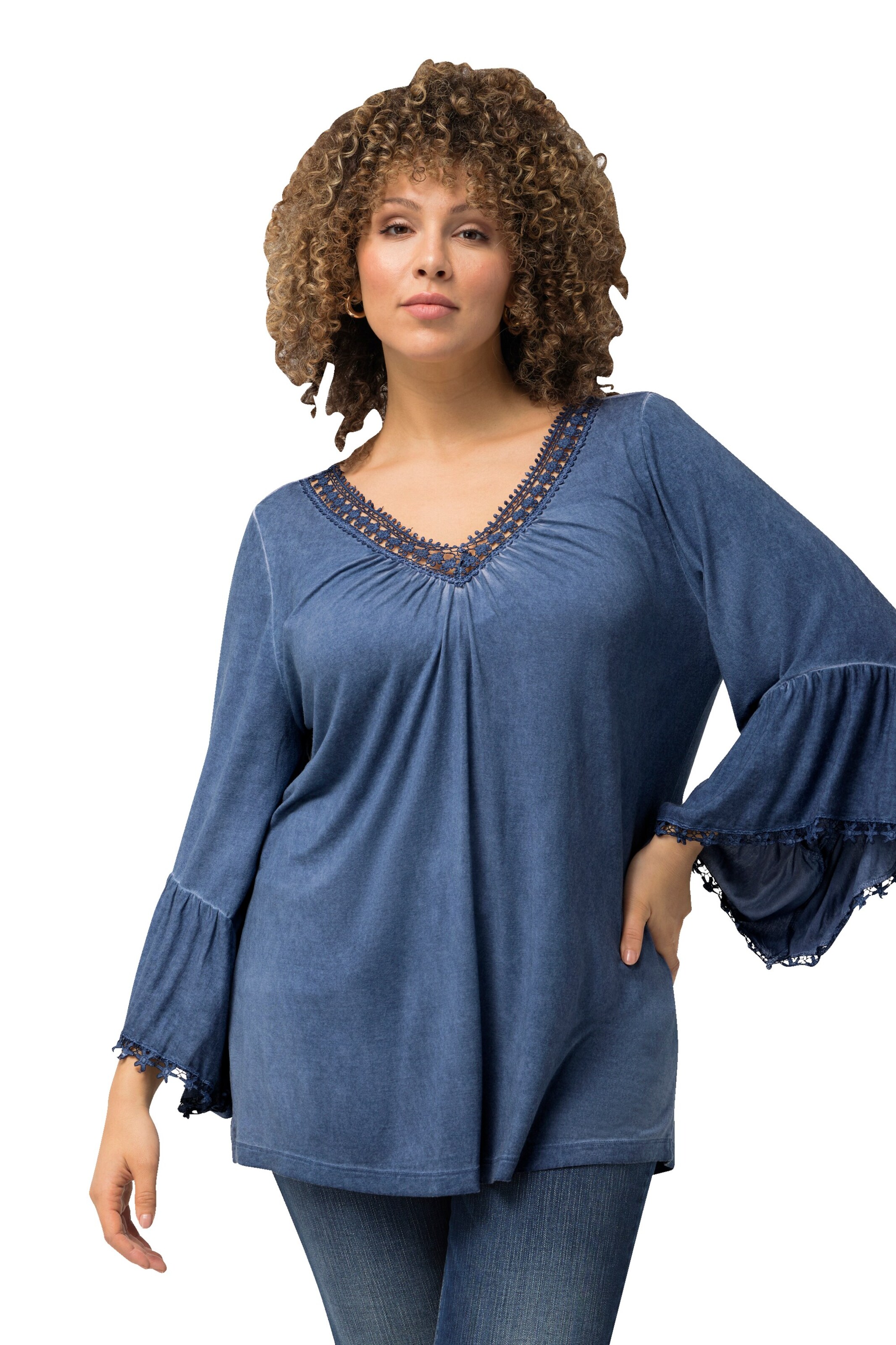 Ulla Popken Bluse in Blau