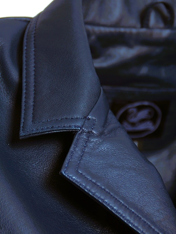 Be  Noble Regular fit Blazer 'Leder-Sakko im Edel-Business Style' in Blue
