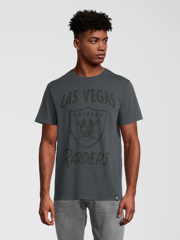 Recovered Shirt 'NFL Raiders' in Grijs: voorkant