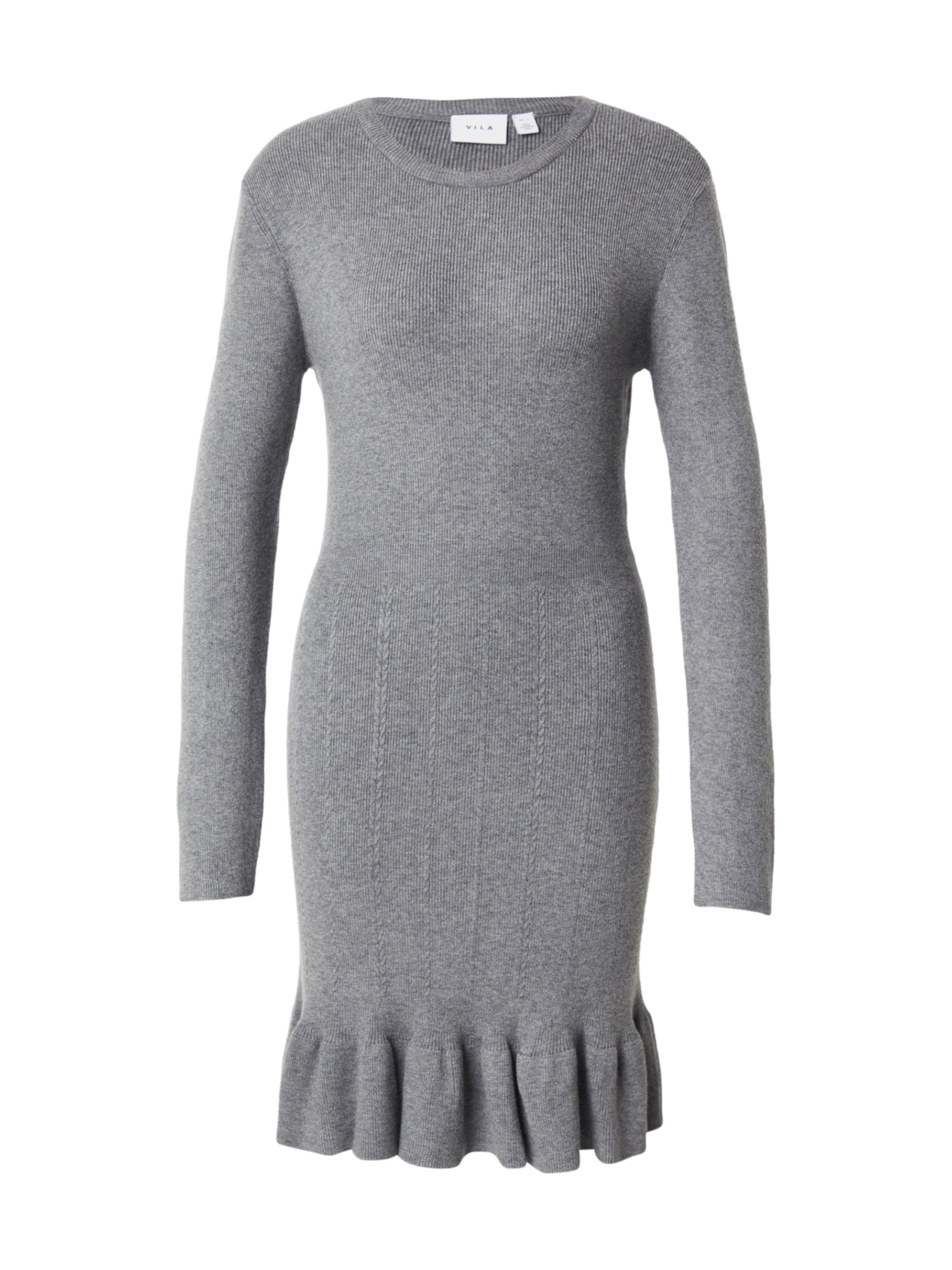 VILA - Vestido de malha 'VINORTHY' em cinzento: frente