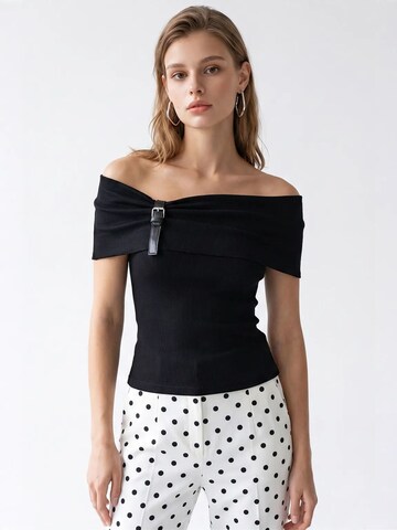 Camicia da donna di MixRay in nero: frontale