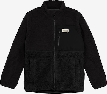 COLOR KIDS Plüschjacke ' COFleece ' in Grau: Vorderseite