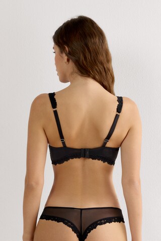 INTIMISSIMI Balconette BH 'Daniela Pretty Flowers' in Schwarz