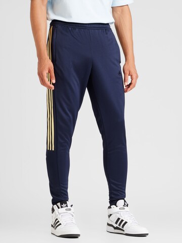 ADIDAS SPORTSWEAR Zúžený Sportovní kalhoty 'TIRO Wordmark' – modrá: přední strana