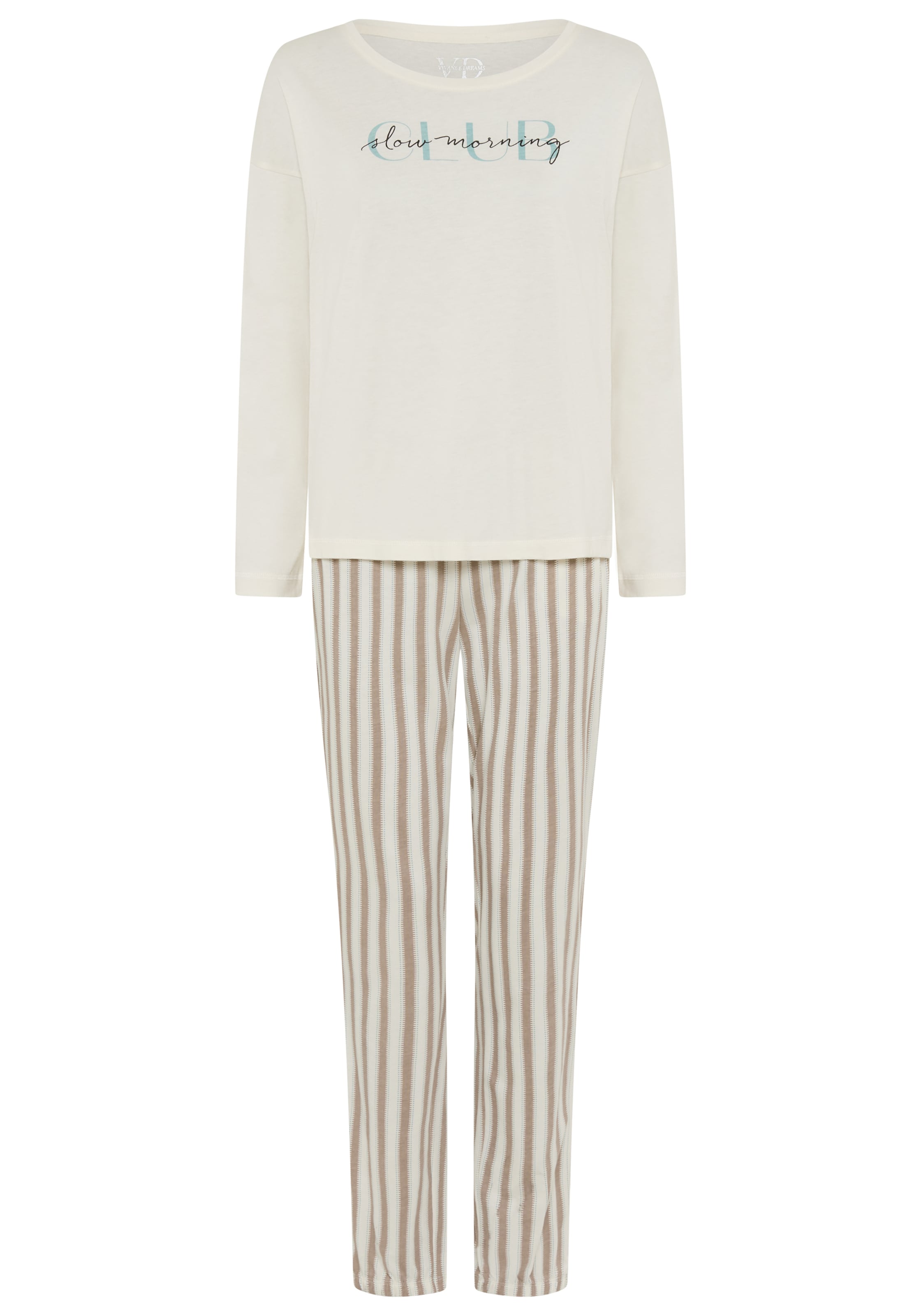 VIVANCE - Pijama en beige: frente