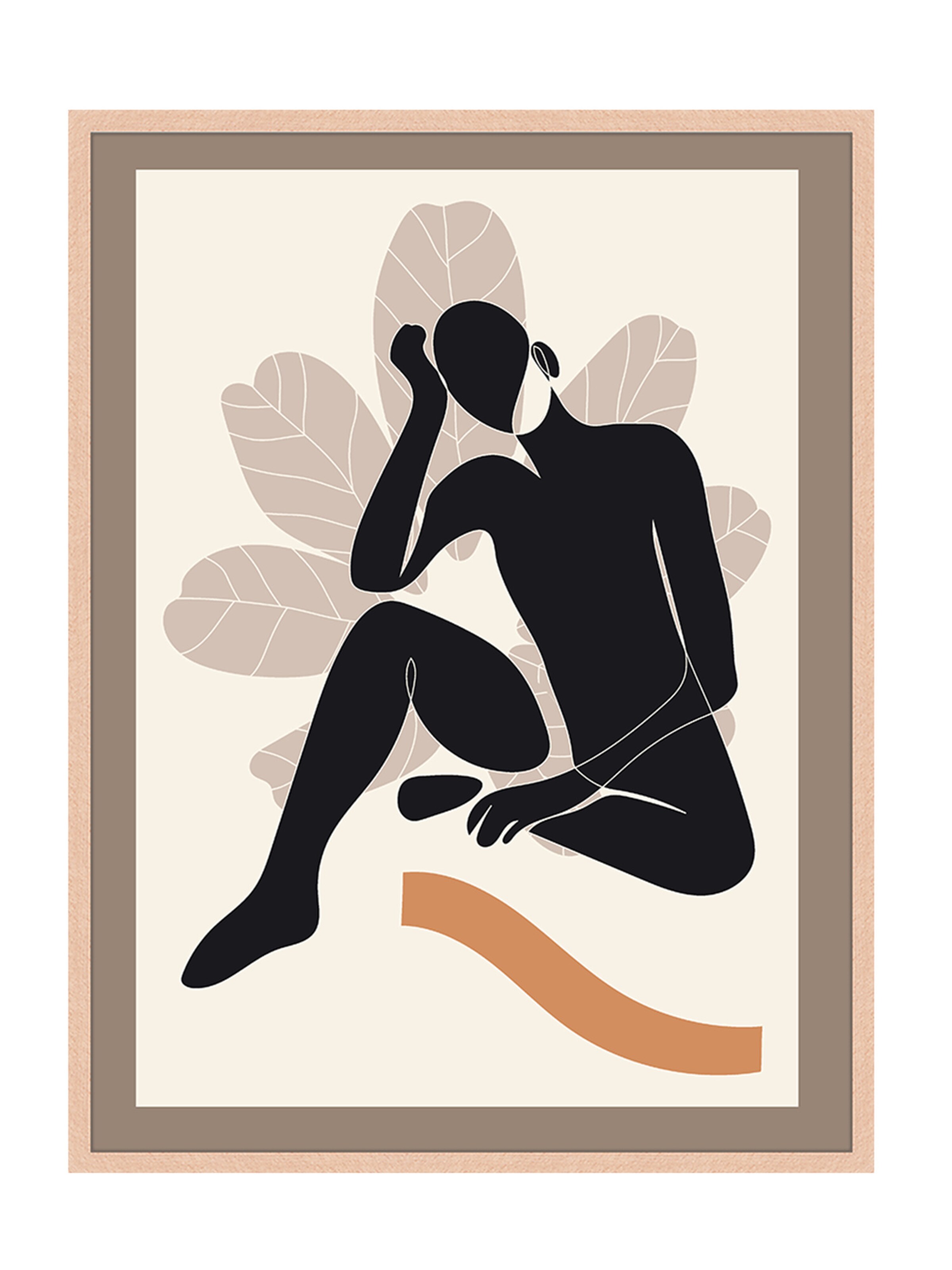 Liv Corday Bild 'Terracota Minimalist' in Braun: Vorderseite