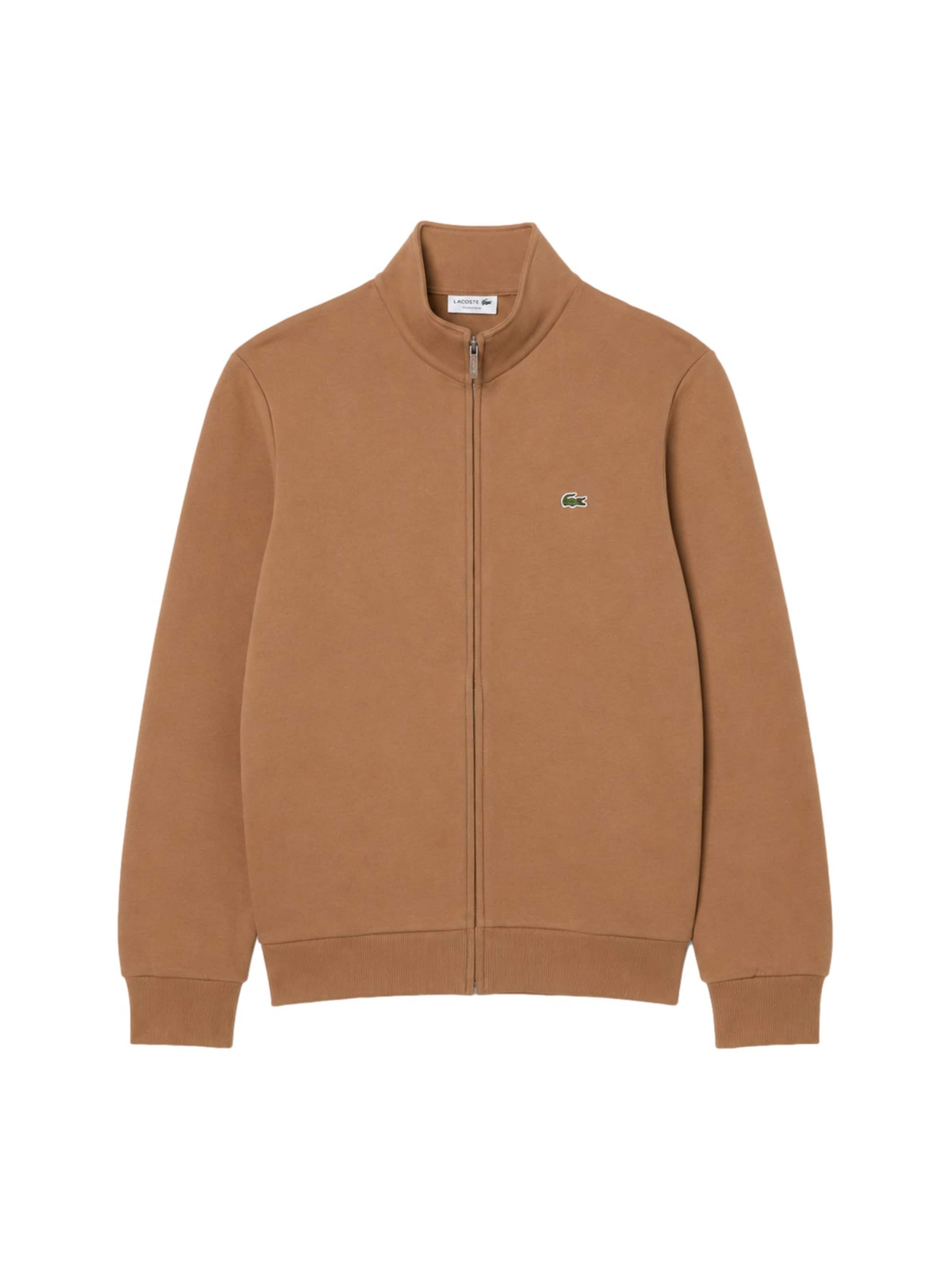 Giacca di felpa di LACOSTE in marrone: frontale