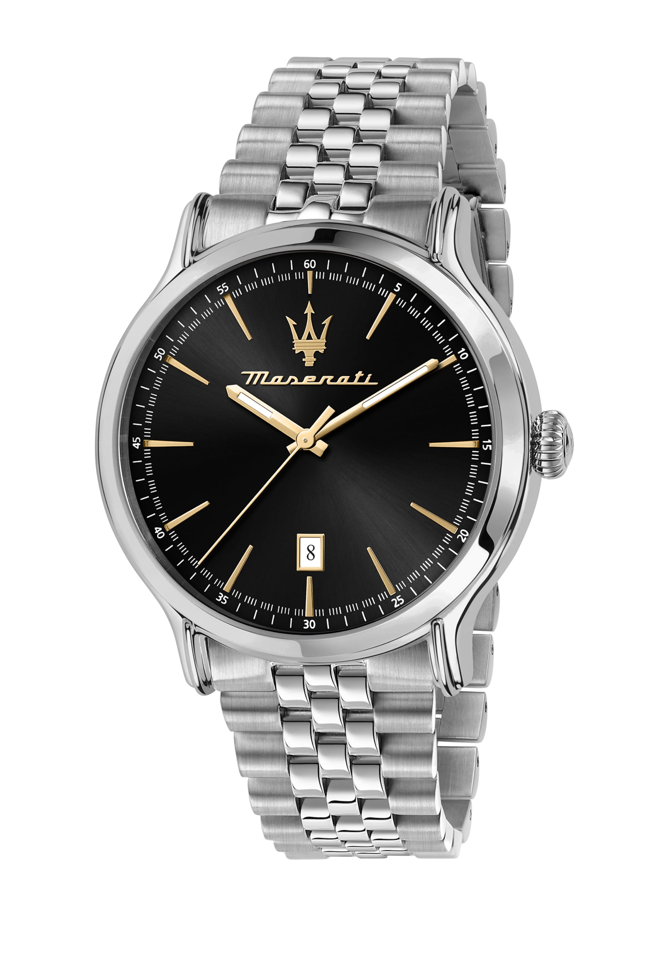 Maserati Analog Watch 'Epoca' in Silver: front
