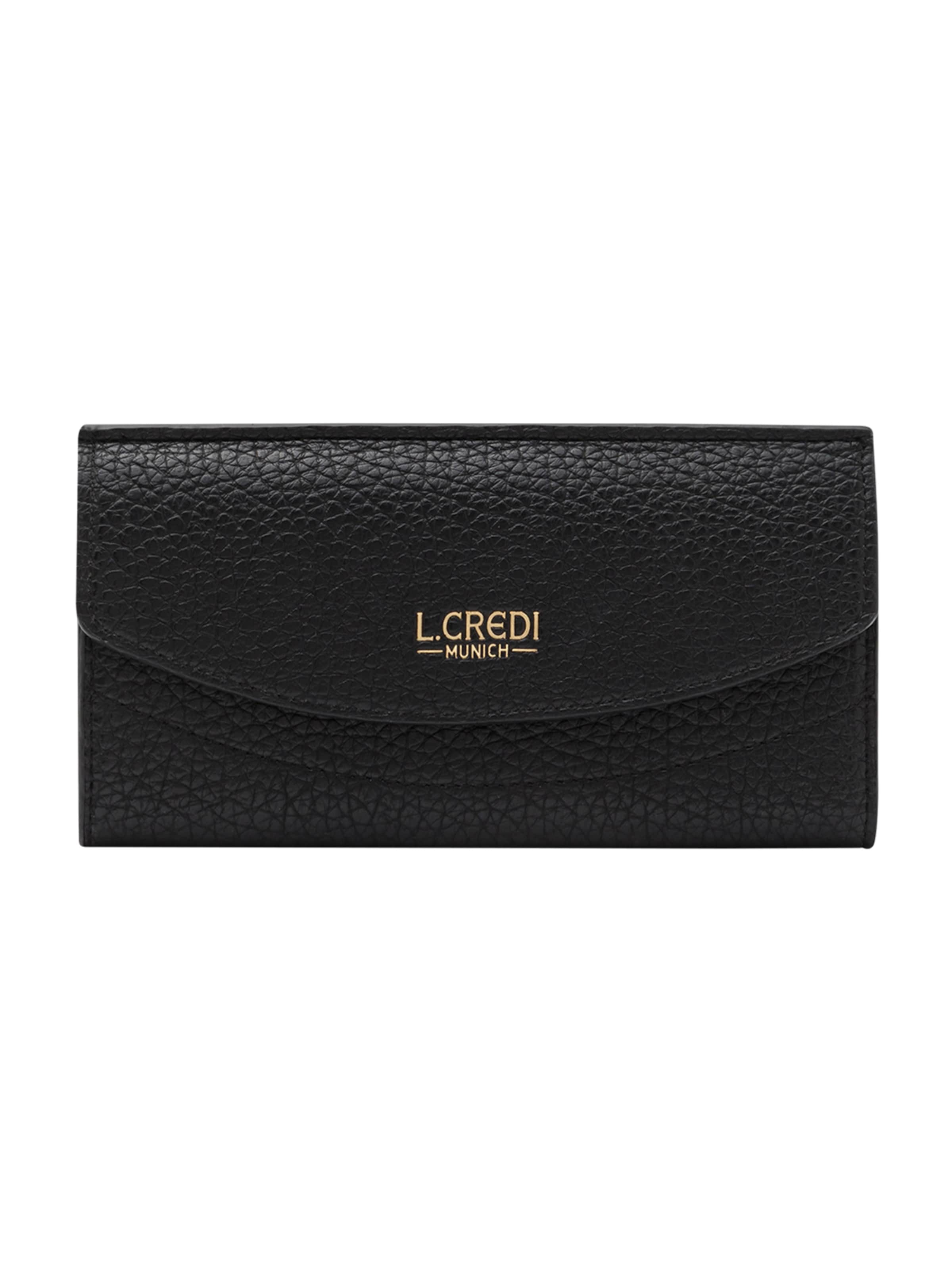 L.CREDI Wallet 'Ondria' in Black: front