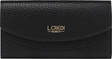L.CREDI Portemonnaie 'Ondria' in Schwarz: Vorderseite