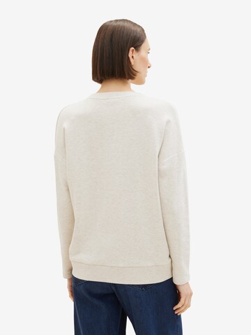 TOM TAILOR Sweatshirt in Beige