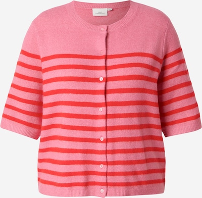 ONLY Carmakoma Neuletakki 'CARViola' koossa XL-XXL värissä vaalea pinkki / kirkaanpunainen, Tuotenäkymä