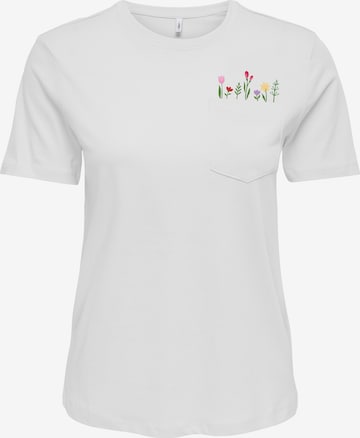 ONLY Koszulka 'ONLPOLLY' w kolorze biały: przód