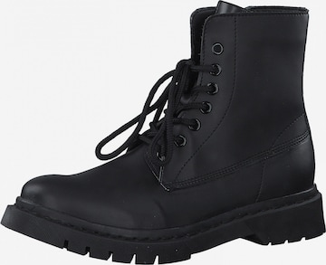 TAMARIS Lace-Up Ankle Boots in Black: front