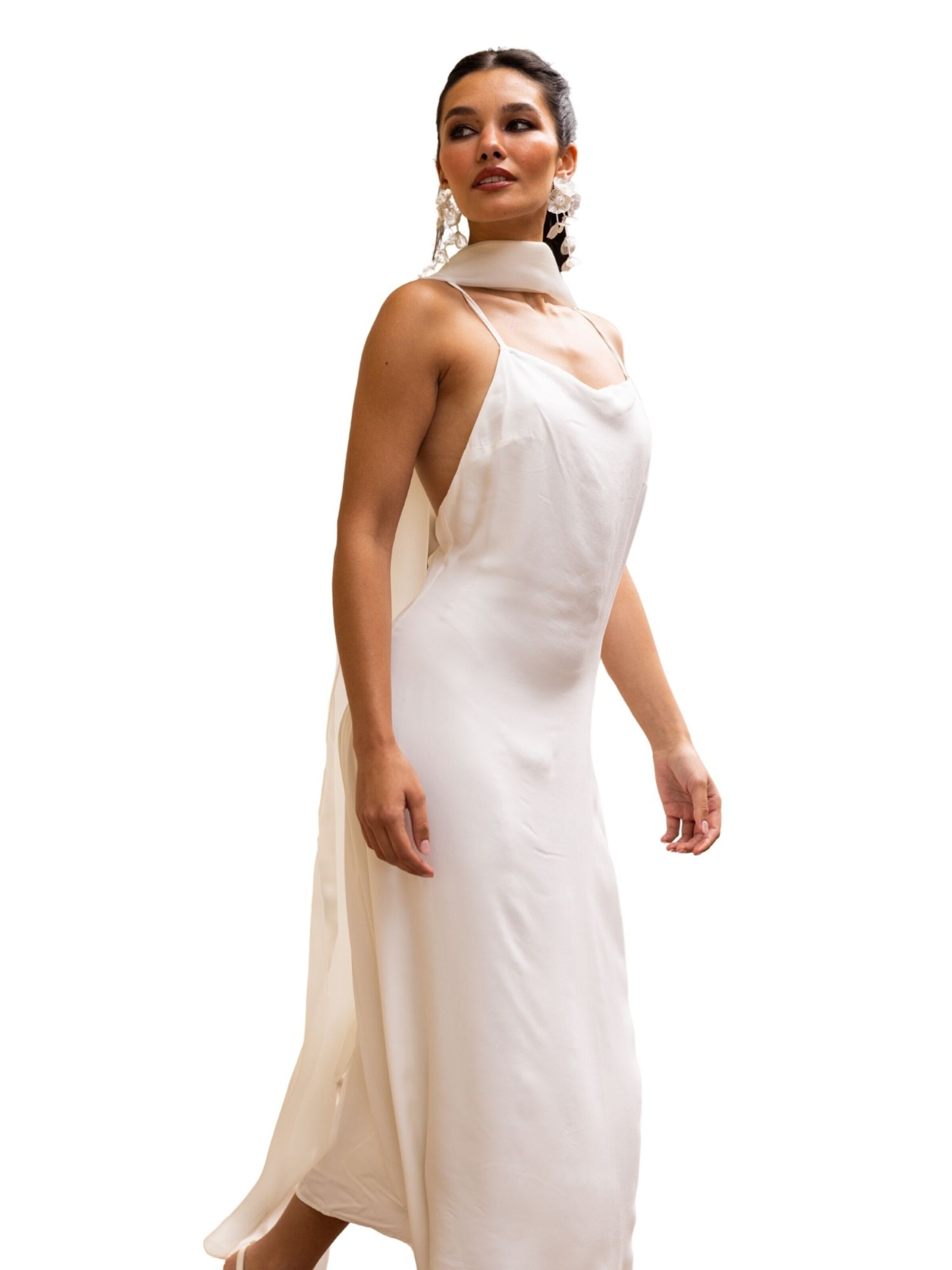 Abito da cocktail 'Jaffna Dress' di Nisia PartyWear in bianco