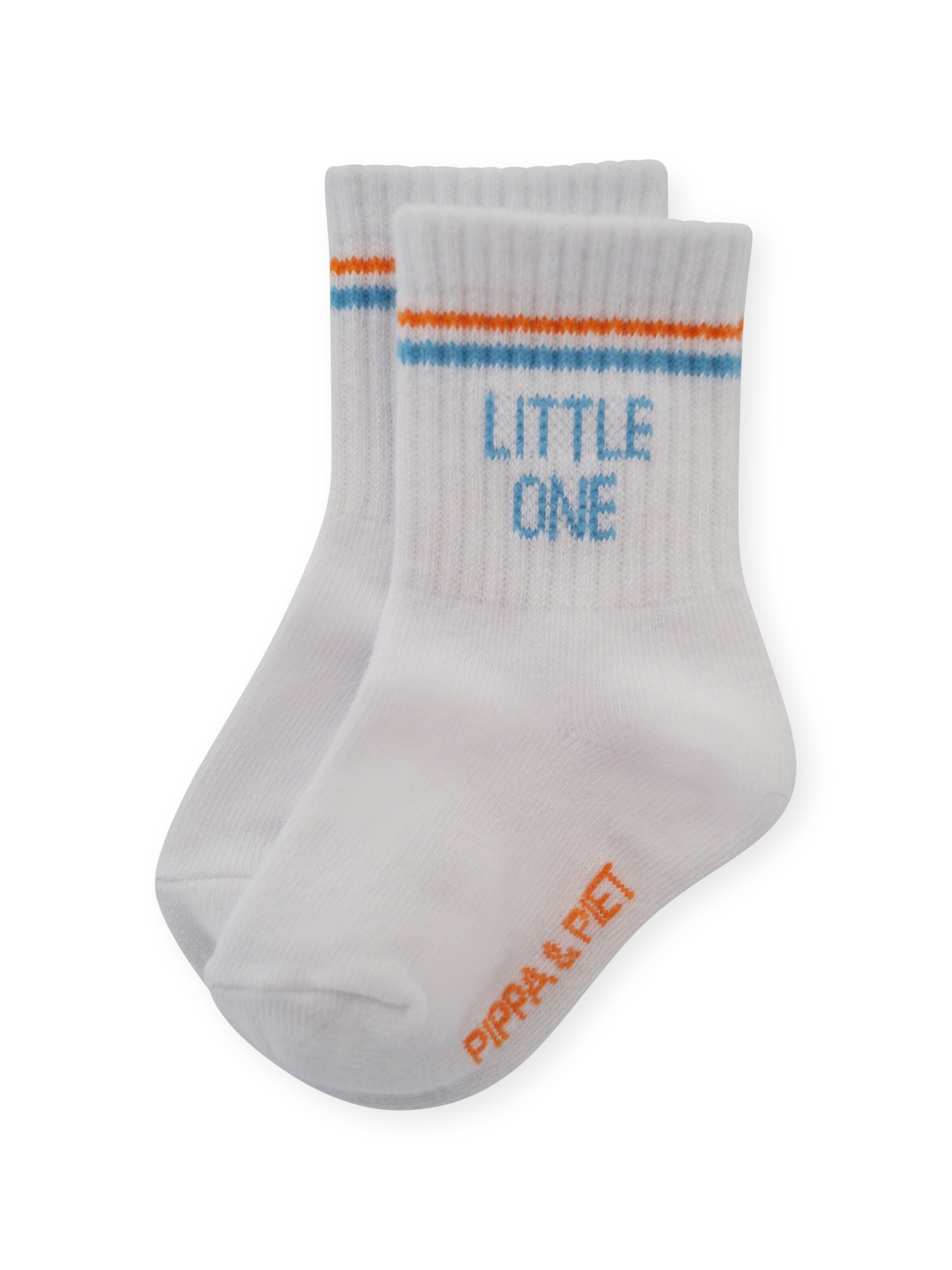 Pippa & Piet Socken 'Little One'‌‌‌ in Weiß: Vorderseite