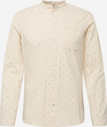 BLEND Button Up Shirt in Beige: front