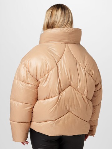 smėlio River Island Plus Žieminė striukė 'CROISSANT COCOON'