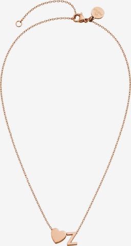 PURELEI - Cadena 'Letter Heart Z' en oro: frente