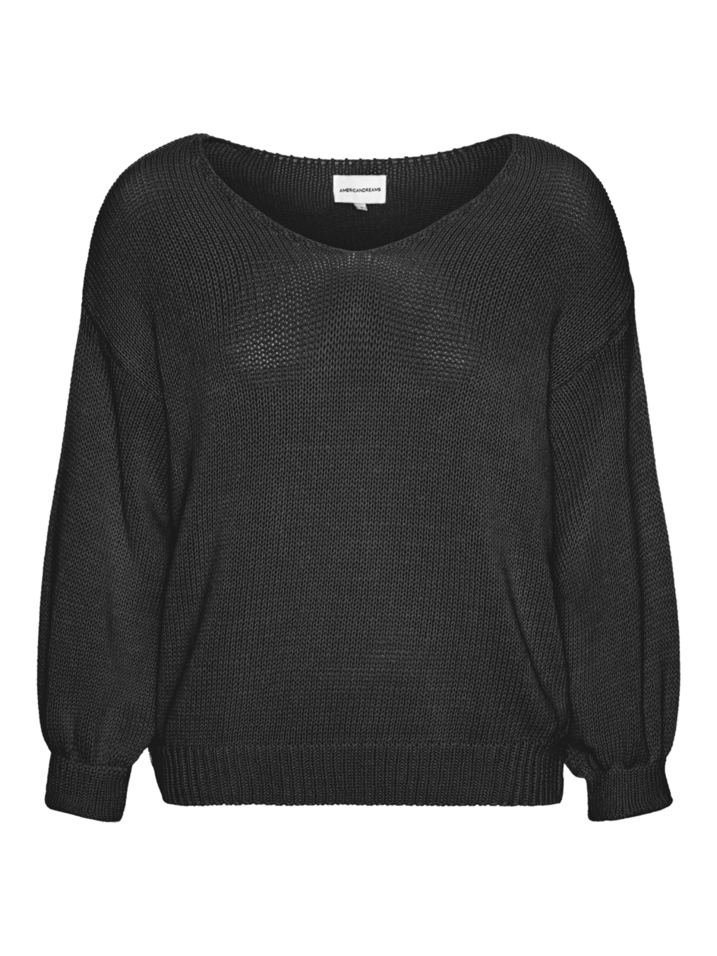 Pull-over oversize 'Milana Cotton' americandreams en noir : devant