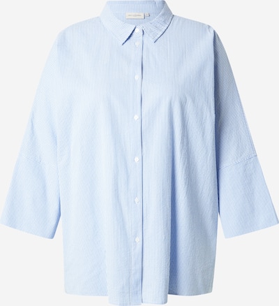 ONLY Carmakoma Bluse 'CARAUGUSTA' in blau / weiß, Produktansicht