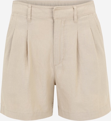 Gap Petite Regular Bandplooibroek in Beige: voorkant