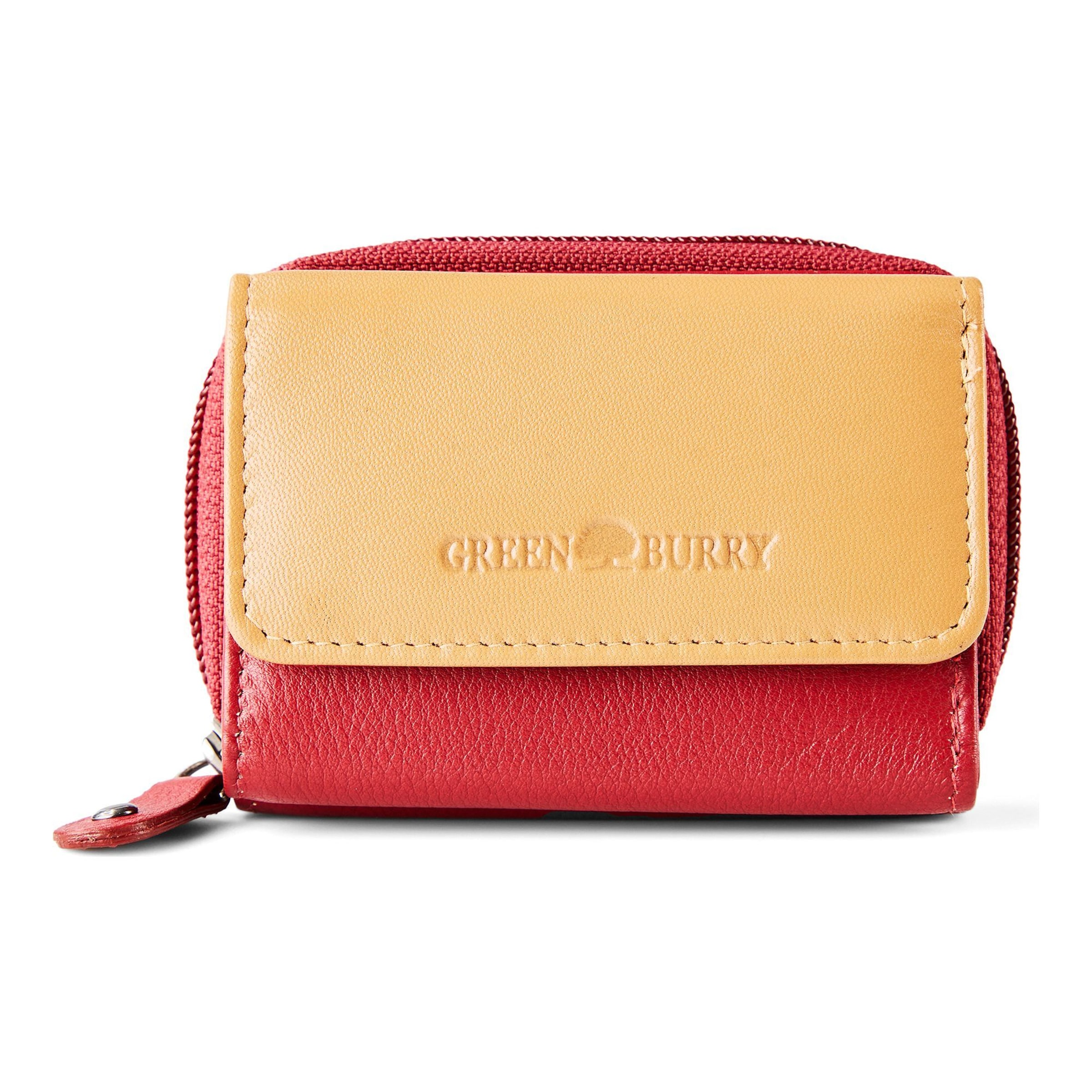 GREENBURRY Portemonnee 'Nappa' in Rood: voorkant