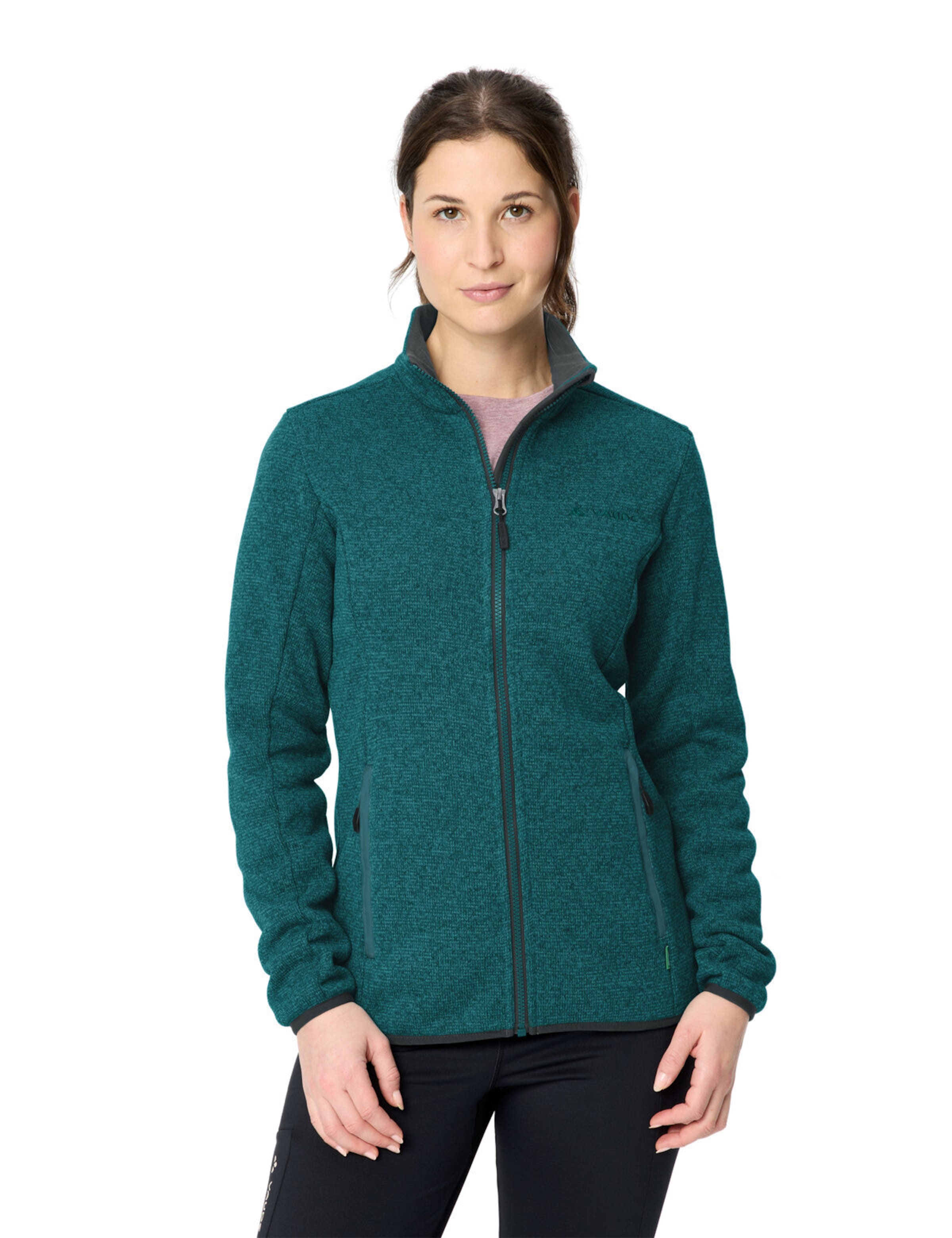 VAUDE Athletic fleece jacket 'Rienza IV' in Green: front
