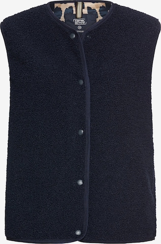 CAMEL ACTIVE Fleece-Weste mit Knopfverschluss in Blau: Vorderseite