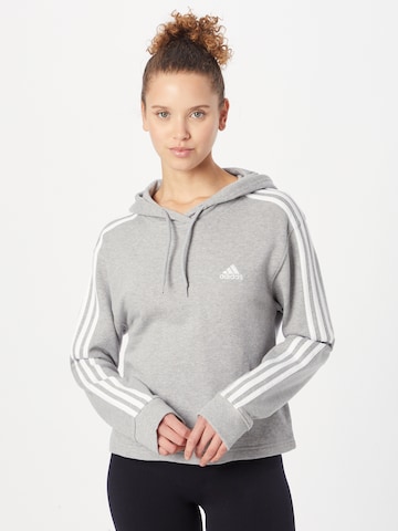 ADIDAS SPORTSWEAR Sportovní mikina 'Essentials 3-Stripes French Terry ' – šedá: přední strana