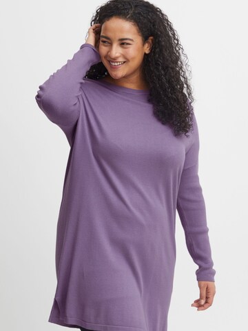 Fransa Curve - Vestido de punto 'Blume' en lila