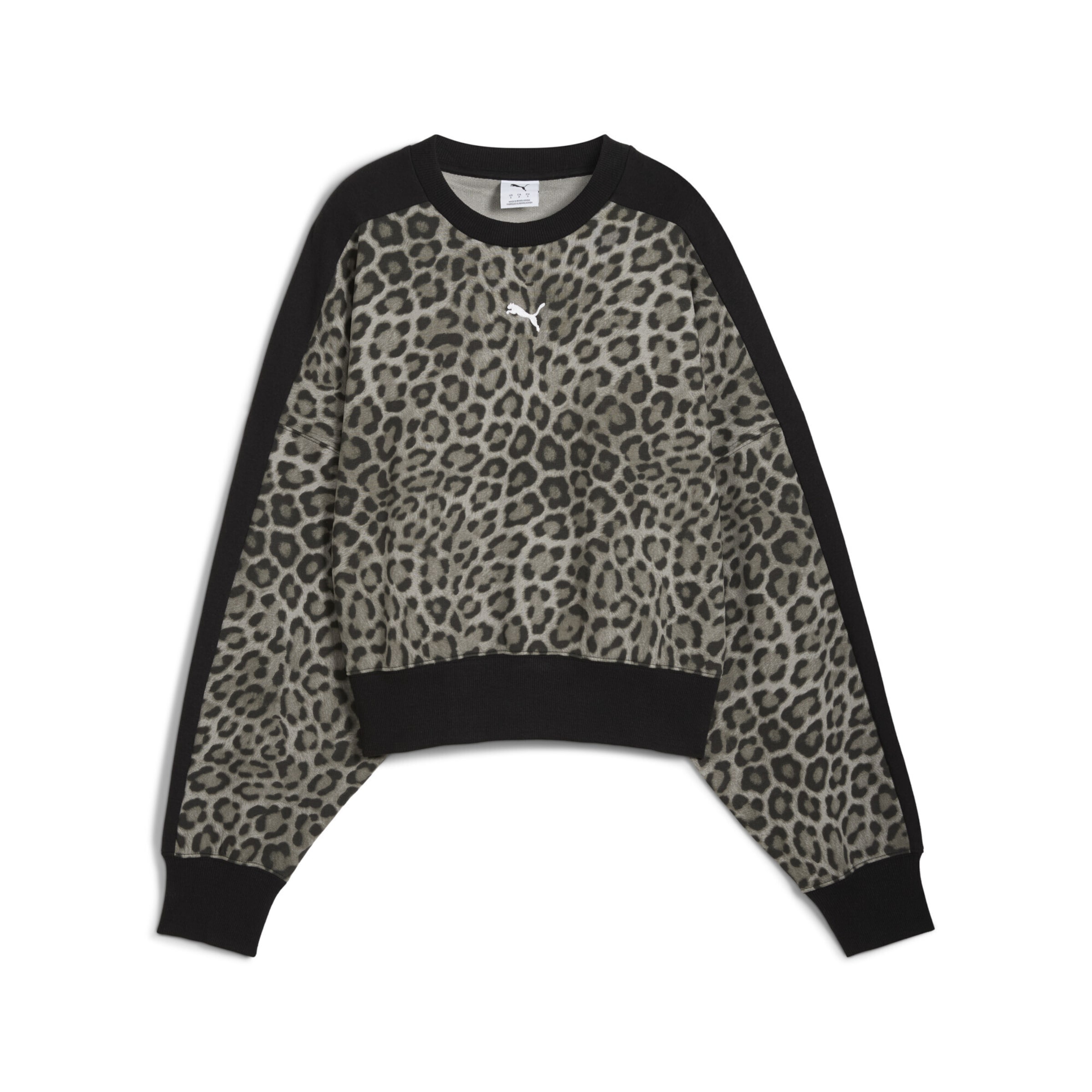 PUMA Sweatshirt 'T7 Leo Luxe' in braun / schwarz, Produktansicht