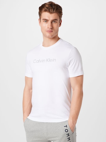 T-Shirt Calvin Klein en blanc : devant