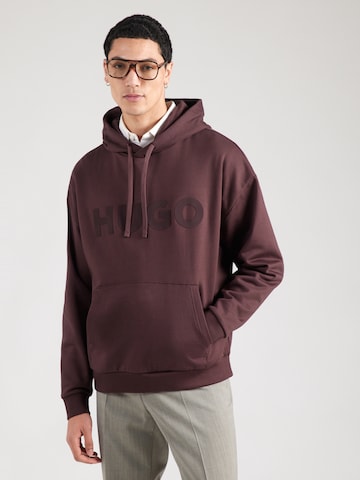 HUGO Tréning póló 'Ditchle' - barna: elől