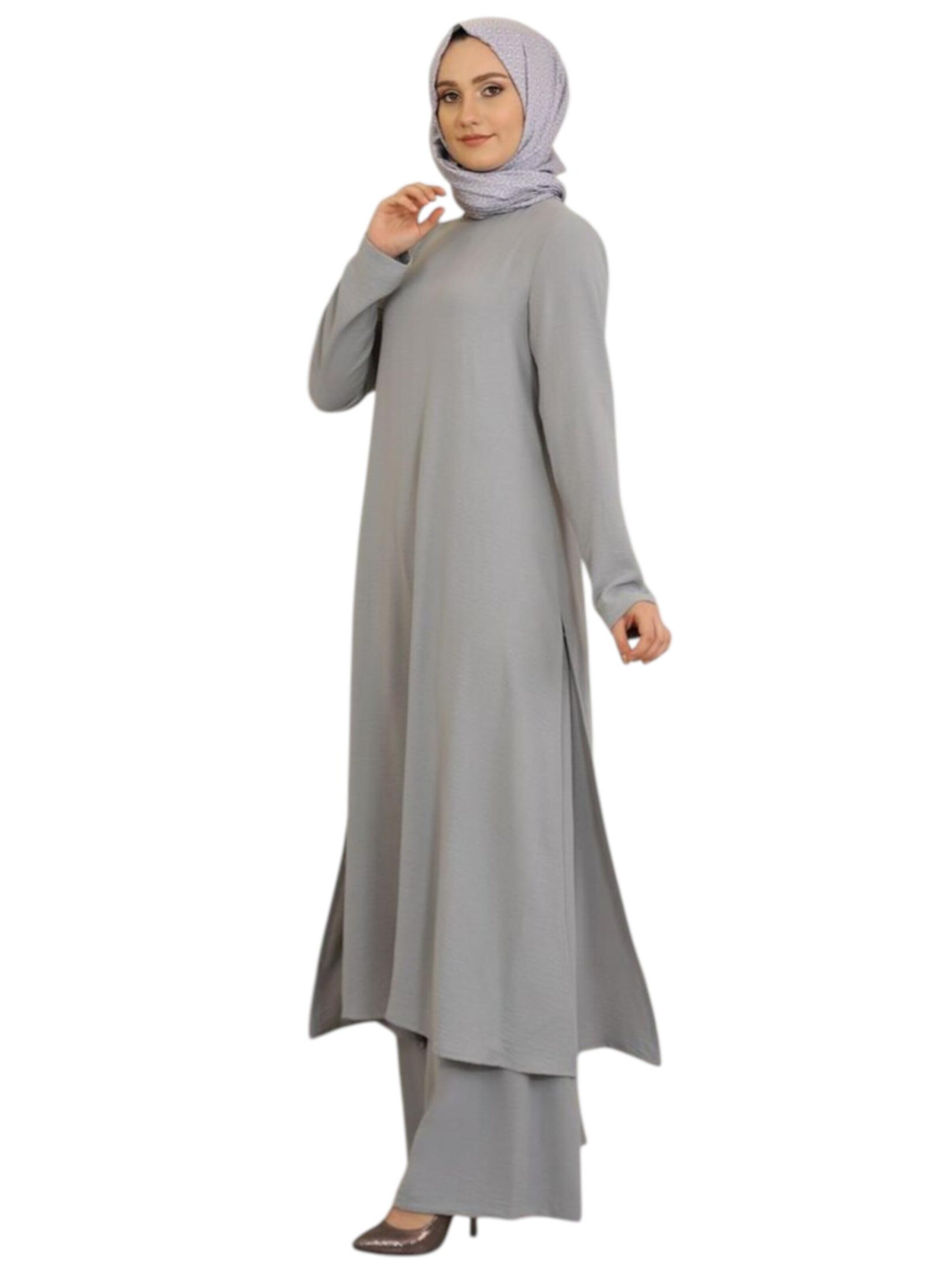 Pantalons de tailleur 'Modest ECE-Set' fashionshowcase en gris