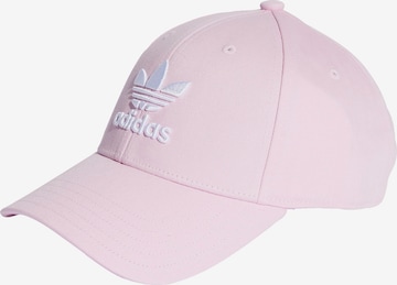 ADIDAS ORIGINALS Cap 'Trefoil' in Pink: front