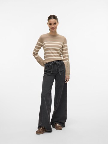 VERO MODA Wide Leg Jeans 'VMANNET' in Schwarz