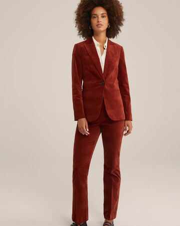 Regular Pantalon à plis WE Fashion en marron